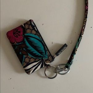 Vera Bradley lanyard and wallet
